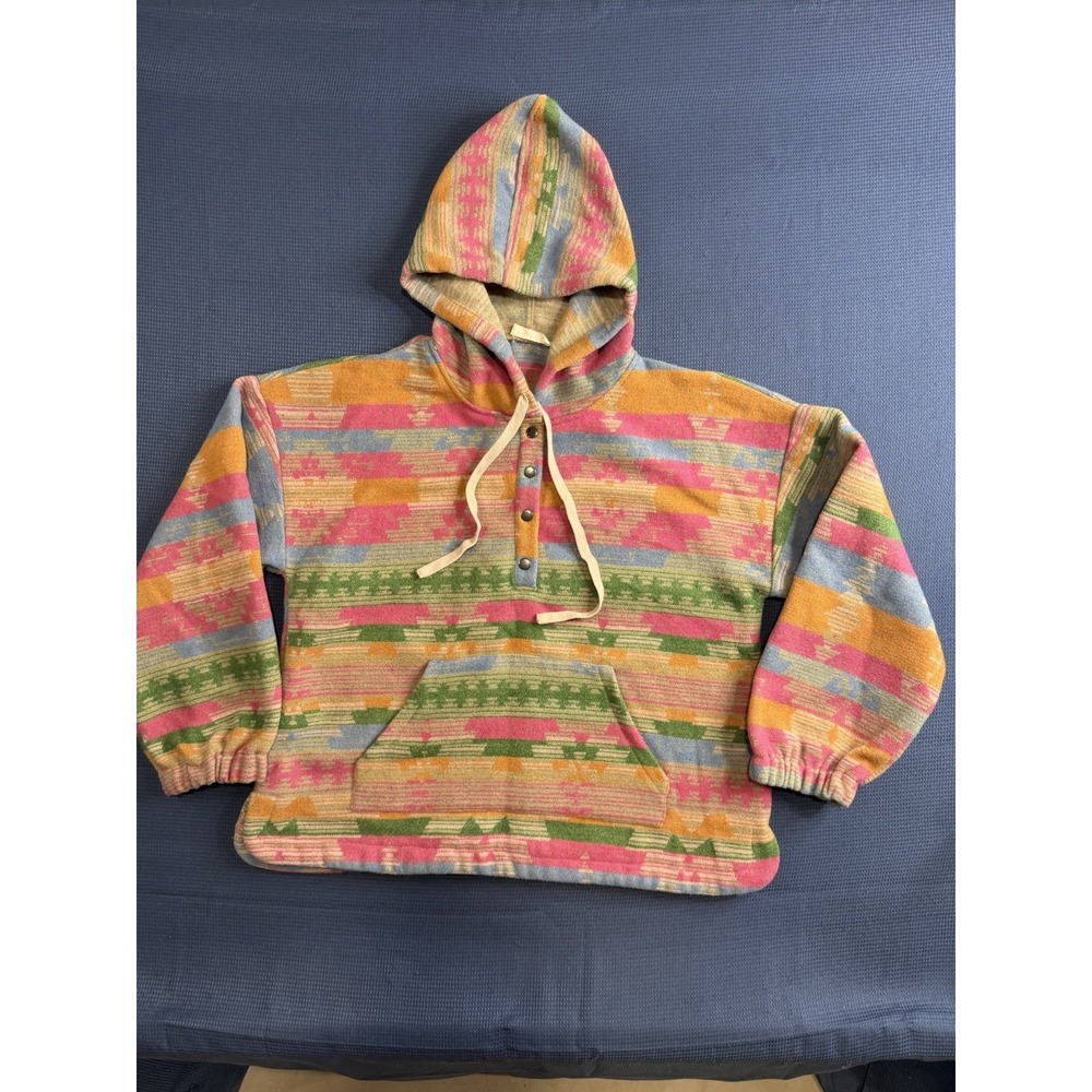 The Punchy Palomino Aztec Pink Hoodie Western Boho Chic Cowgirl Size L Southwest
